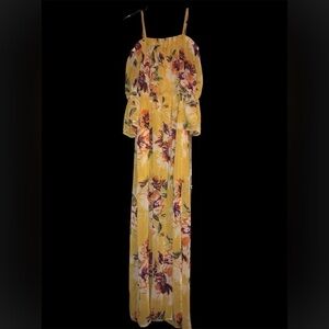 Off Shoulder Floral Maxi Dress